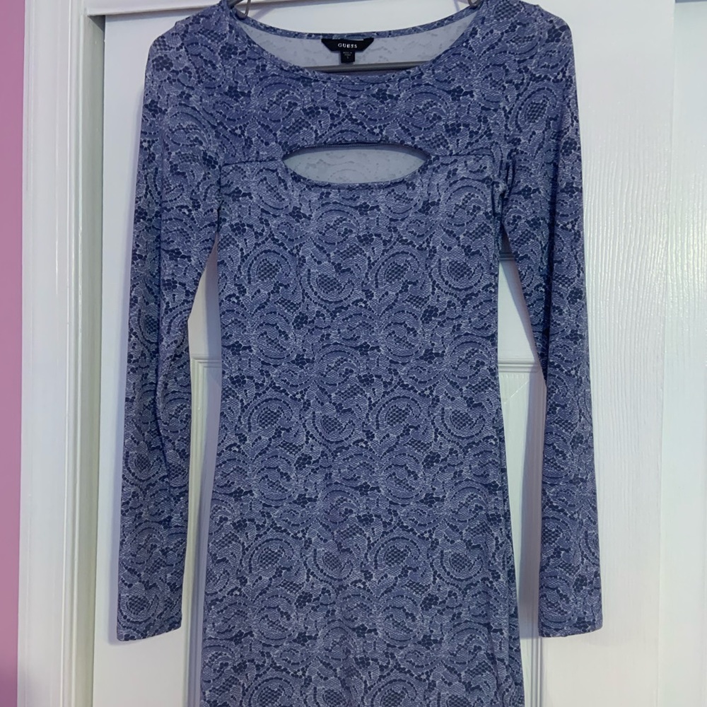 Guess long sleeve bodycon dress
